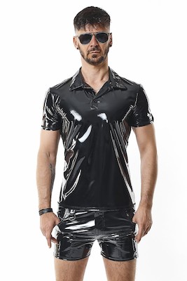 Herren Lack Poloshirt