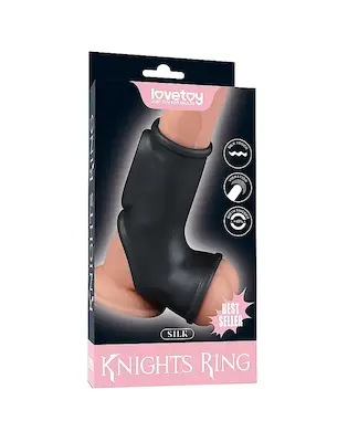 Silk Knights Ring - Vibrierende Penis- und Hodensackmanschette (Ø 2,8 cm)