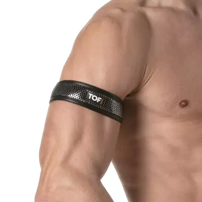 Bizeps Armband schwarz silber