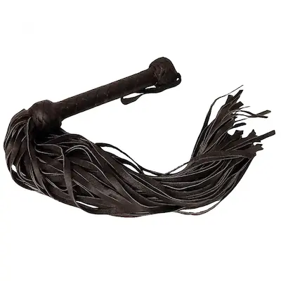 Flogger Schwarz mit 72 Riemen