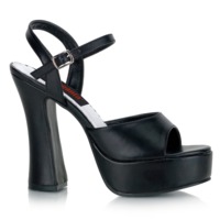 Plateau Sandalette  DOLLY-09 Kunstleder schwarz